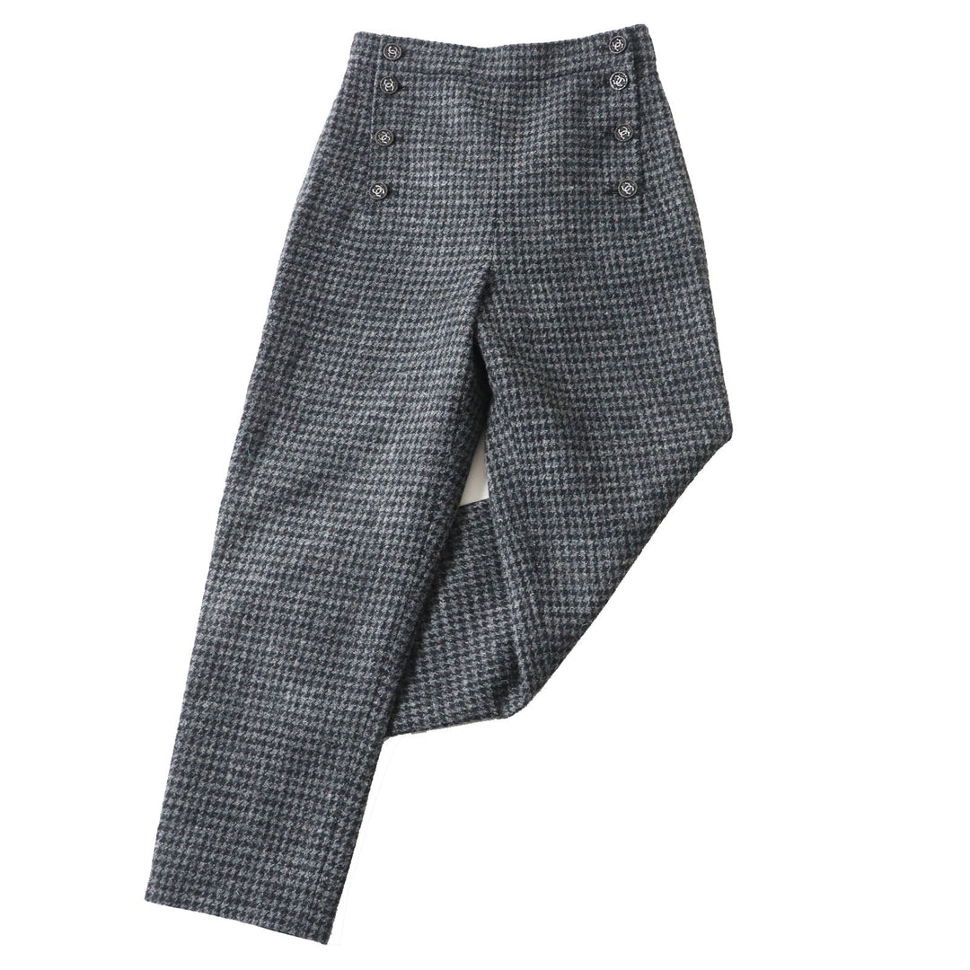 CHANEL Pants P73635 Outer: 100% wool, Lining: 100% silk, Part: 100% silk gray Women 36 Used Authentic