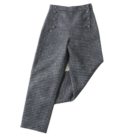 CHANEL Pants P73635 Outer: 100% wool, Lining: 100% silk, Part: 100% silk gray Women 36 Used Authentic
