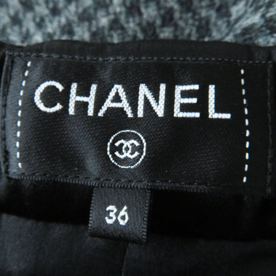CHANEL Pants P73635 Outer: 100% wool, Lining: 100% silk, Part: 100% silk gray Women 36 Used Authentic