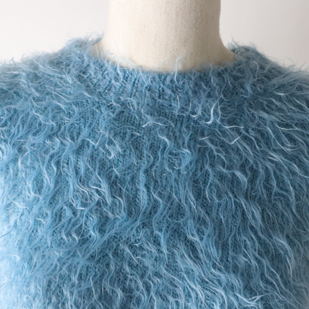 GUCCI knit 695655 Main: 82% nylon, Main: 18% wool blue Women XS Used Authentic