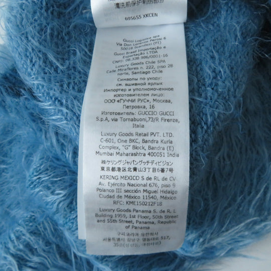 GUCCI knit 695655 Main: 82% nylon, Main: 18% wool blue Women XS Used Authentic