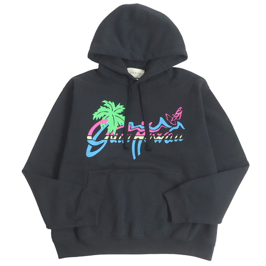 GUCCI Hoodie 626989 Main: 100% cotton black mens S Used Authentic