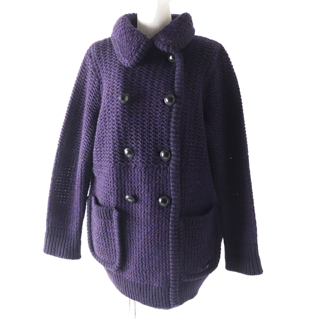 BURBERRY LONDON cardigan B2N28-643-36 Main: 94% wool, Main: 6% cashmere Purple type Women 5 Used Authentic