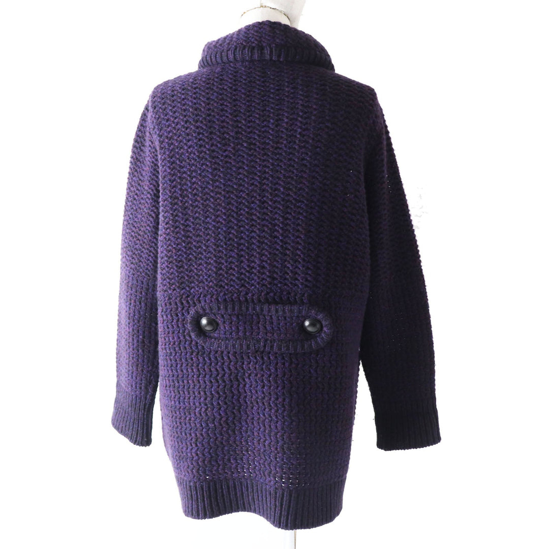 BURBERRY LONDON cardigan B2N28-643-36 Main: 94% wool, Main: 6% cashmere Purple type Women 5 Used Authentic