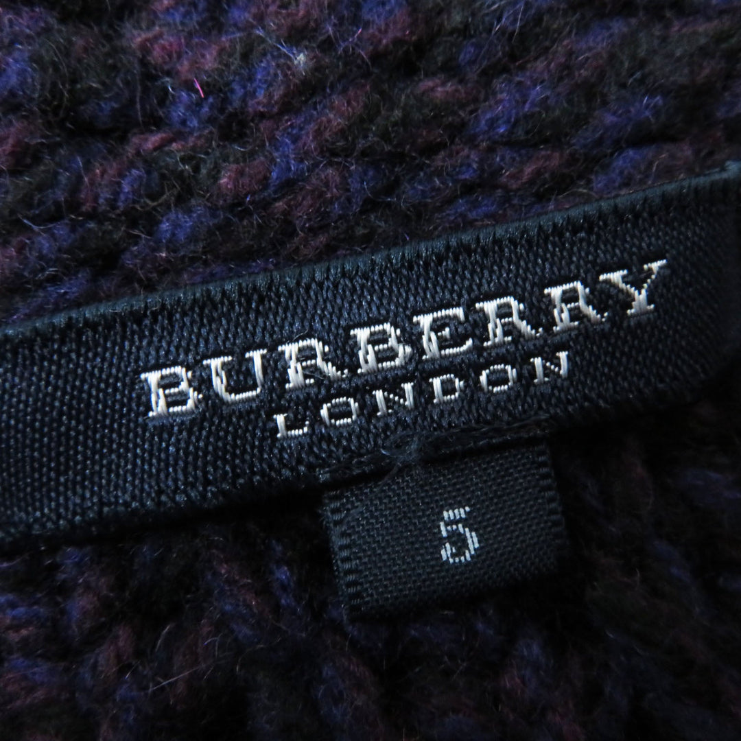 BURBERRY LONDON cardigan B2N28-643-36 Main: 94% wool, Main: 6% cashmere Purple type Women 5 Used Authentic