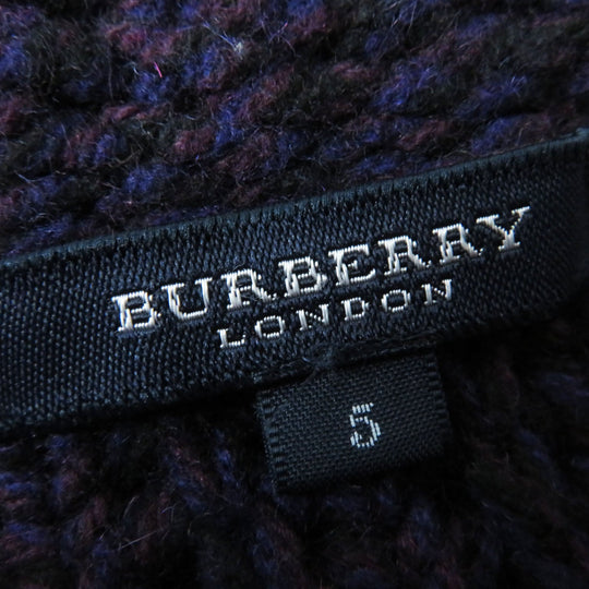 BURBERRY LONDON cardigan B2N28-643-36 Main: 94% wool, Main: 6% cashmere Purple type Women 5 Used Authentic