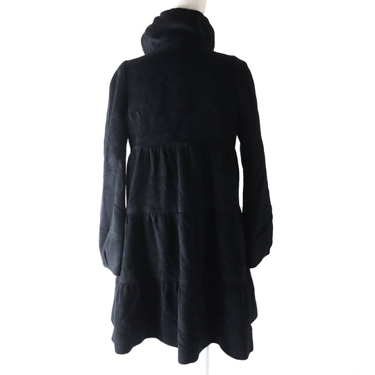 BURBERRY BLUE LABEL coat Outer material: 50% wool, Outer material: 30% rayon, Outer material: 20% angora, Lining (body): Cupra polyester Lining (sleeve): Polyester black Women 38 Used Authentic