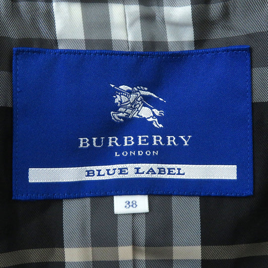 BURBERRY BLUE LABEL coat Outer material: 50% wool, Outer material: 30% rayon, Outer material: 20% angora, Lining (body): Cupra polyester Lining (sleeve): Polyester black Women 38 Used Authentic