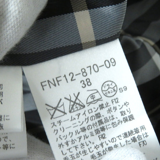 BURBERRY BLUE LABEL coat Outer material: 50% wool, Outer material: 30% rayon, Outer material: 20% angora, Lining (body): Cupra polyester Lining (sleeve): Polyester black Women 38 Used Authentic