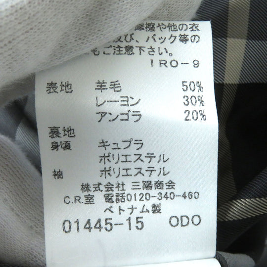 BURBERRY BLUE LABEL coat Outer material: 50% wool, Outer material: 30% rayon, Outer material: 20% angora, Lining (body): Cupra polyester Lining (sleeve): Polyester black Women 38 Used Authentic