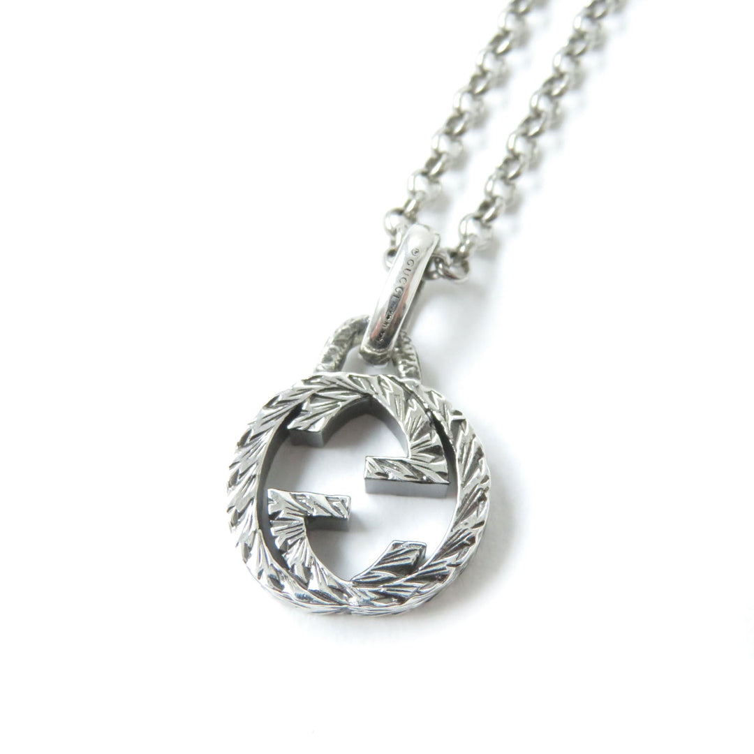 GUCCI Necklace Main�FAG925 Silver Arabesque Women Used Authentic