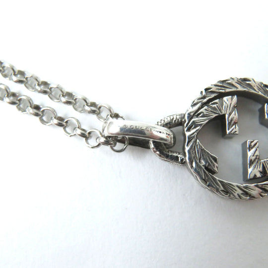 GUCCI Necklace Main�FAG925 Silver Arabesque Women Used Authentic