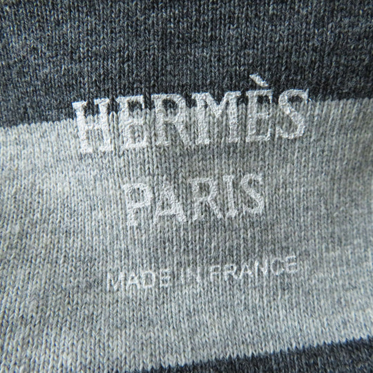 HERMES one piece Outer: 100% cotton, Rib: 82% cotton, 16% nylon, 2% polyurethane Gray Border Pattern L'Instruction du Roy Women 34 Used Authentic
