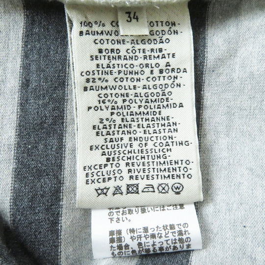 HERMES one piece Outer: 100% cotton, Rib: 82% cotton, 16% nylon, 2% polyurethane Gray Border Pattern L'Instruction du Roy Women 34 Used Authentic