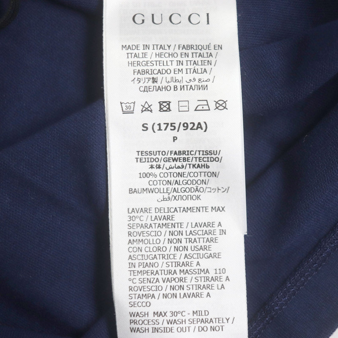 GUCCI Short sleeve T-shirt 548334 Main: 100% cotton Navy mens S Used Authentic