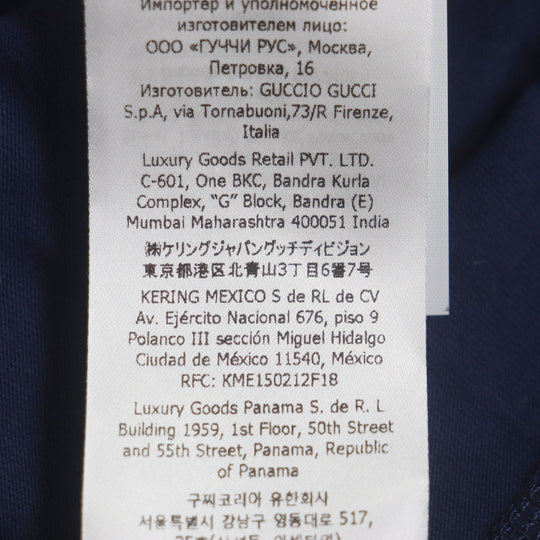 GUCCI Short sleeve T-shirt 548334 Main: 100% cotton Navy mens S Used Authentic