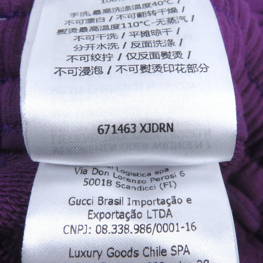 GUCCI Pants 671463 Main: 100% cotton, Part: 100% nylon purple mens L (170/86A) Used Authentic