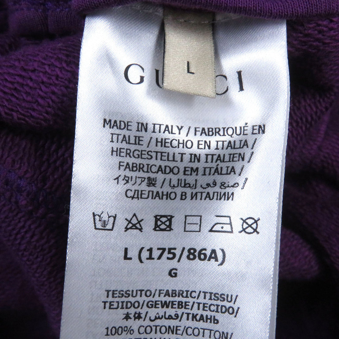 GUCCI Pants 671463 Main: 100% cotton, Part: 100% nylon purple mens L (170/86A) Used Authentic