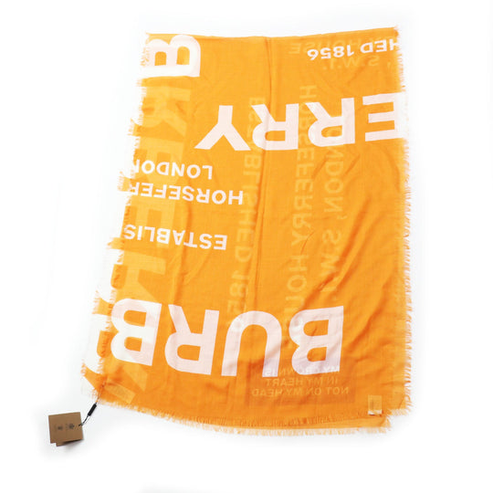 BURBERRY LONDON Stall 80174021 Main: 51% wool, Main: 49% silk Orange Women Used Authentic