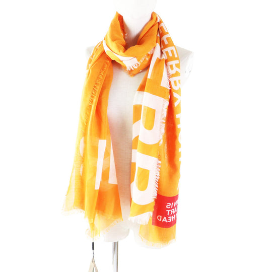 BURBERRY LONDON Stall 80174021 Main: 51% wool, Main: 49% silk Orange Women Used Authentic