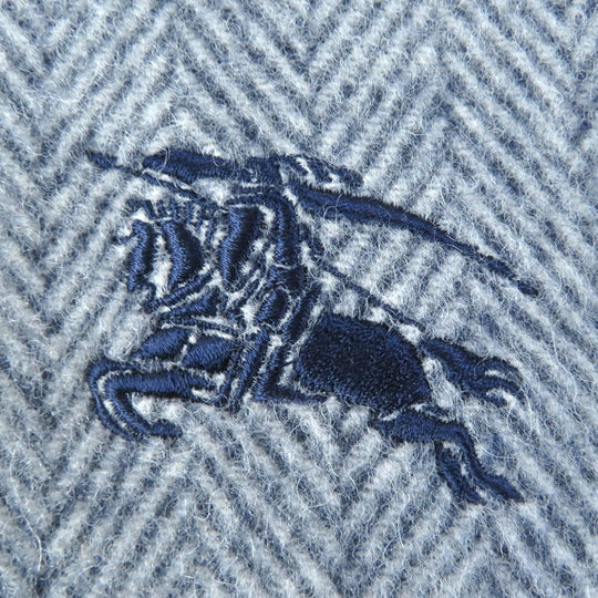 BURBERRY LONDON Scarf Main: 100% wool Gray navy unisex(Unisex) Used Authentic