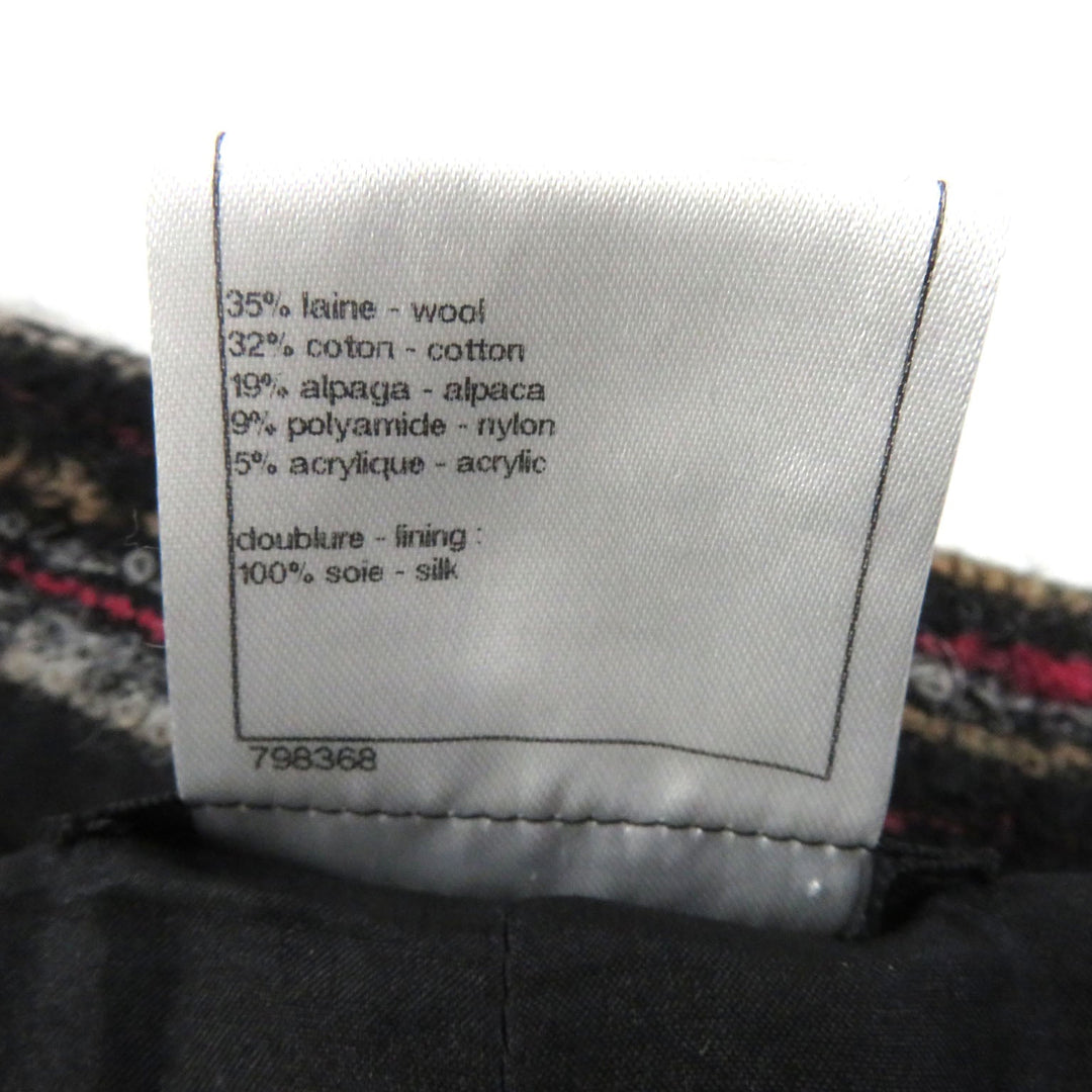 CHANEL setup P41820�EP41816 Outer material: 35% wool, Outer material: 32% cotton, Outer material: 19% alpaca, Outer material: 9% nylon, Outer material: 5% acrylic, Lining: 100% silk multicolor Women 38 Used Authentic