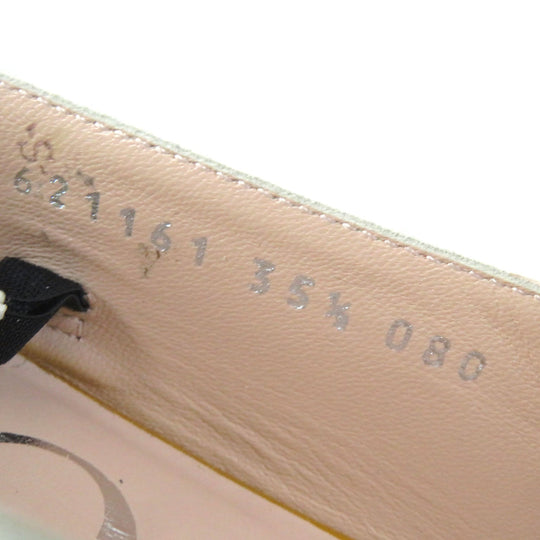GUCCI pumps 621161 Main: Leather Ivory Women 35 1/2 Used Authentic