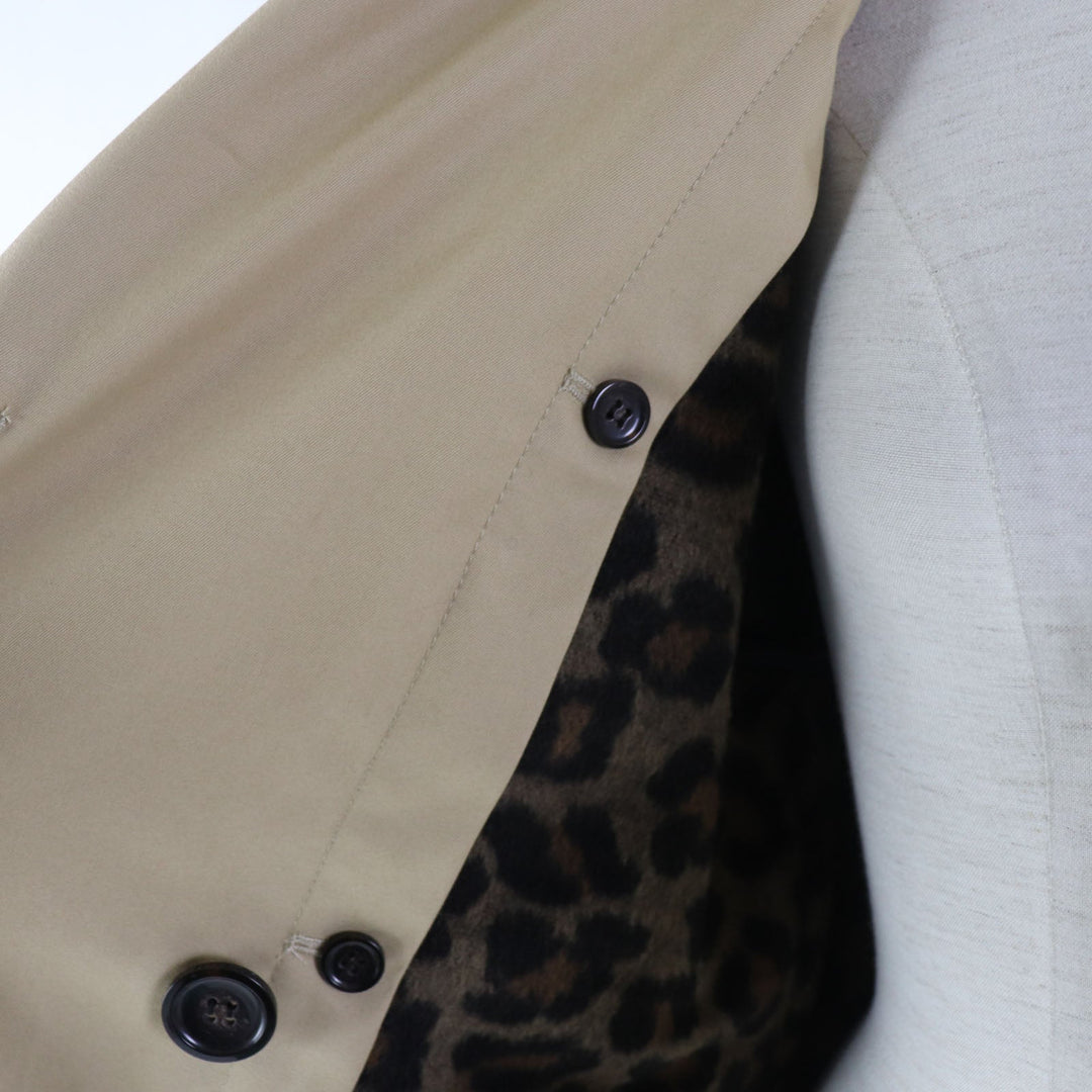 COACH trench coat F86233 Main: 68% cotton, Main: 32% polyester, Lining: 100% polyester, Fur: Mouton, Part: Leather, Lining: (Sleeve lining) 100% cotton Liner: 51% polyester, 2% nylon, 47% wool Part: 100% polyester beige Women S Used Authentic