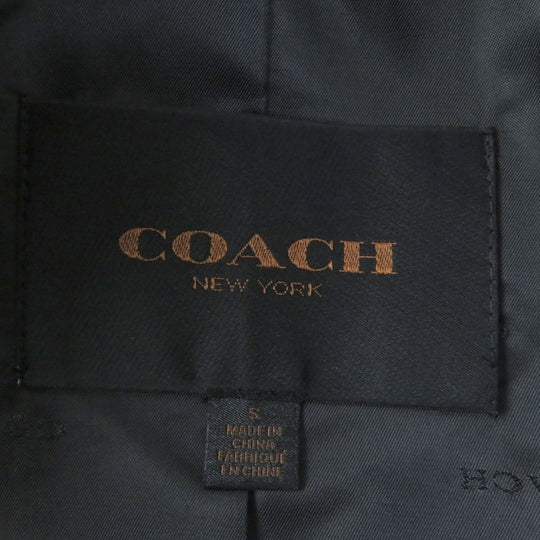 COACH trench coat F86233 Main: 68% cotton, Main: 32% polyester, Lining: 100% polyester, Fur: Mouton, Part: Leather, Lining: (Sleeve lining) 100% cotton Liner: 51% polyester, 2% nylon, 47% wool Part: 100% polyester beige Women S Used Authentic