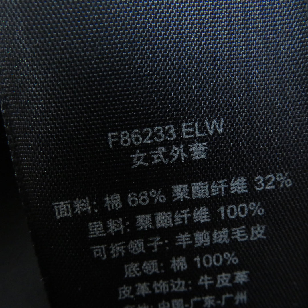 COACH trench coat F86233 Main: 68% cotton, Main: 32% polyester, Lining: 100% polyester, Fur: Mouton, Part: Leather, Lining: (Sleeve lining) 100% cotton Liner: 51% polyester, 2% nylon, 47% wool Part: 100% polyester beige Women S Used Authentic