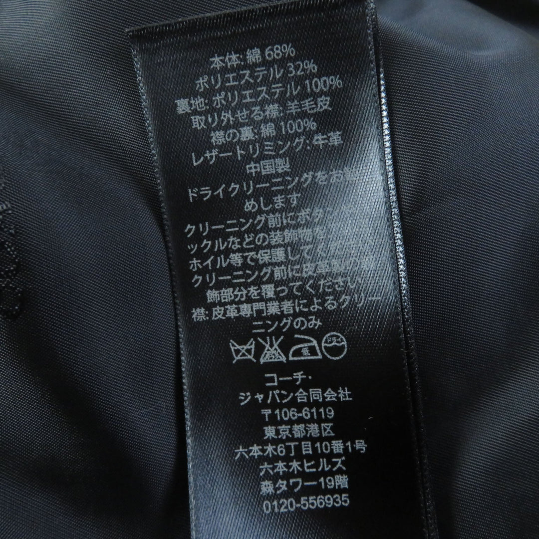 COACH trench coat F86233 Main: 68% cotton, Main: 32% polyester, Lining: 100% polyester, Fur: Mouton, Part: Leather, Lining: (Sleeve lining) 100% cotton Liner: 51% polyester, 2% nylon, 47% wool Part: 100% polyester beige Women S Used Authentic