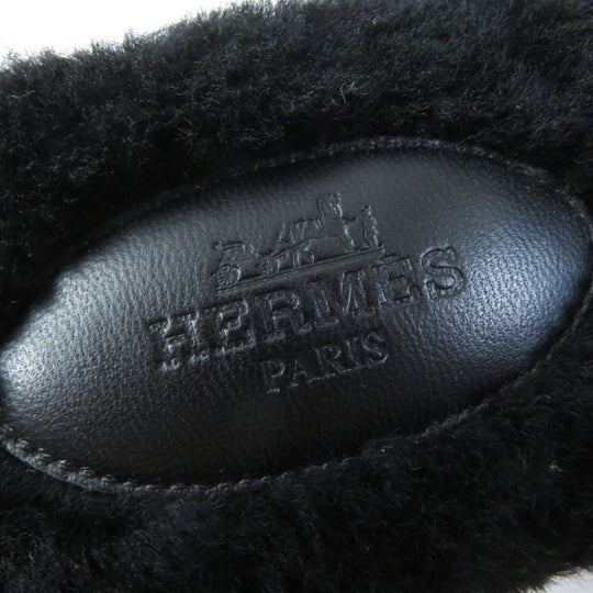 HERMES Sandals H212178Z Ramfer black Oran Women 35 Used Authentic