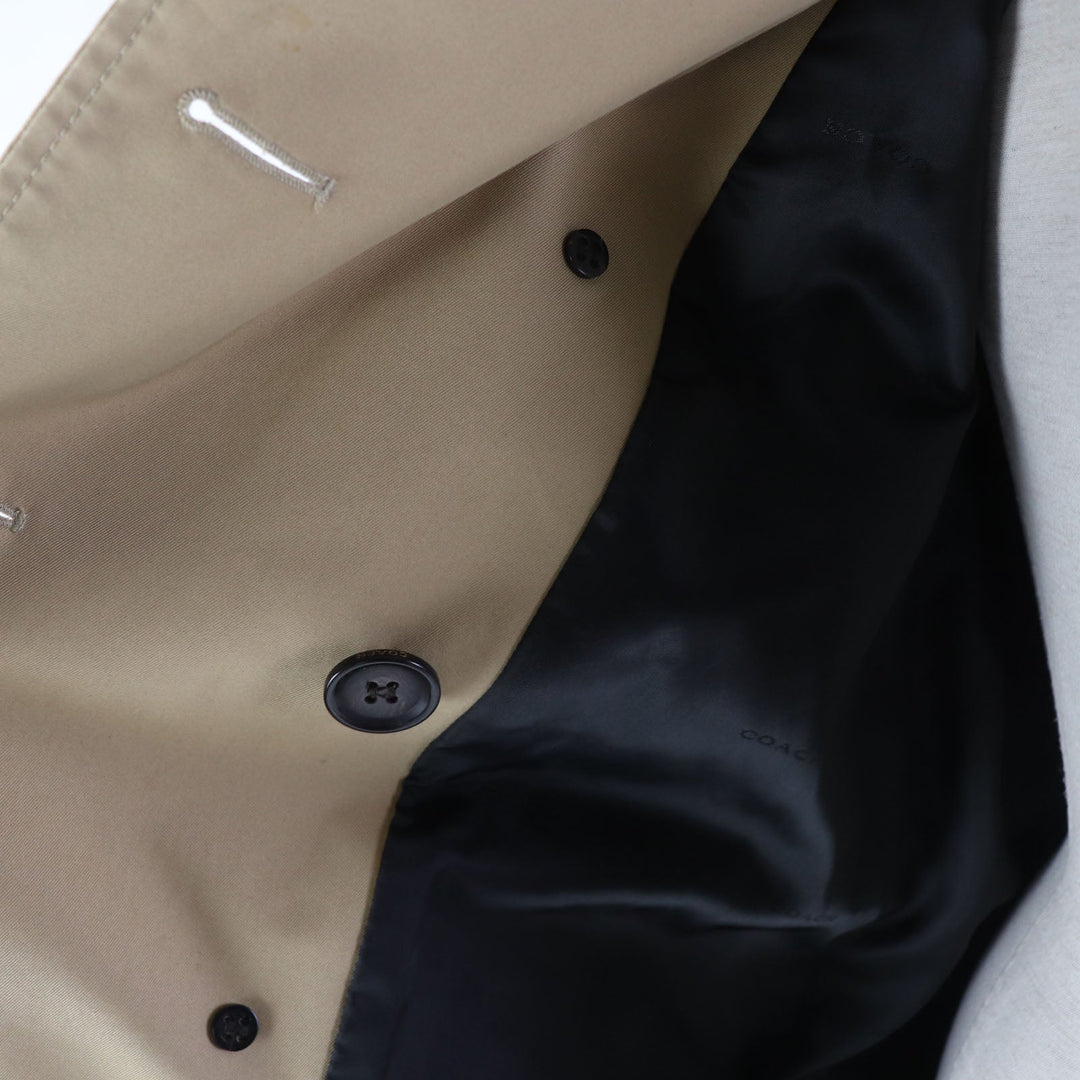COACH trench coat F21800 Outer: 68% cotton, Outer: 32% polyester, Lining: 100% polyester, Part: leather beige Women XS Used Authentic