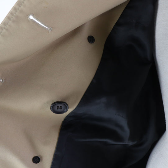 COACH trench coat F21800 Outer: 68% cotton, Outer: 32% polyester, Lining: 100% polyester, Part: leather beige Women XS Used Authentic