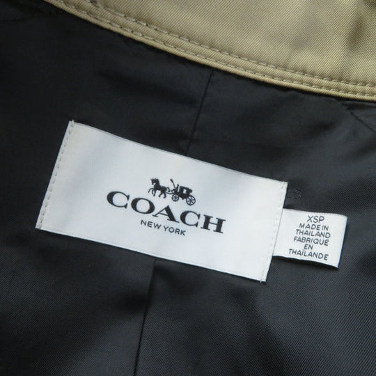 COACH trench coat F21800 Outer: 68% cotton, Outer: 32% polyester, Lining: 100% polyester, Part: leather beige Women XS Used Authentic