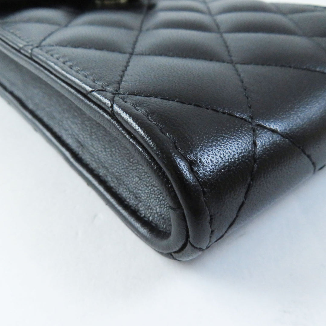 CHANEL Shoulder Bag AP2164 Main: Lamb leather black Matrasse Women Used Authentic
