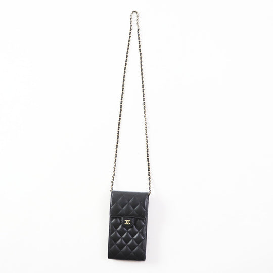 CHANEL Shoulder Bag AP2164 Main: Lamb leather black Matrasse Women Used Authentic