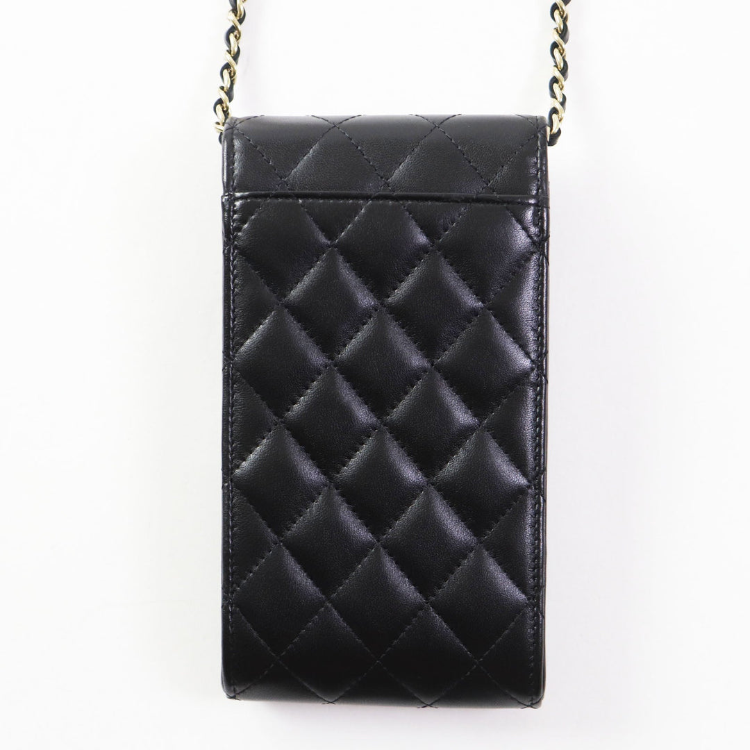 CHANEL Shoulder Bag AP2164 Main: Lamb leather black Matrasse Women Used Authentic