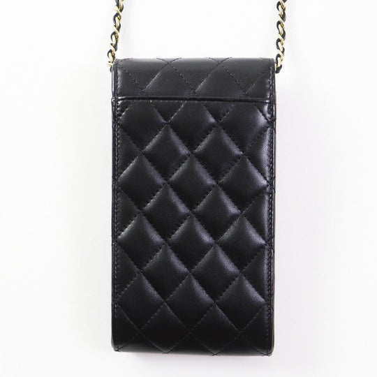 CHANEL Shoulder Bag AP2164 Main: Lamb leather black Matrasse Women Used Authentic