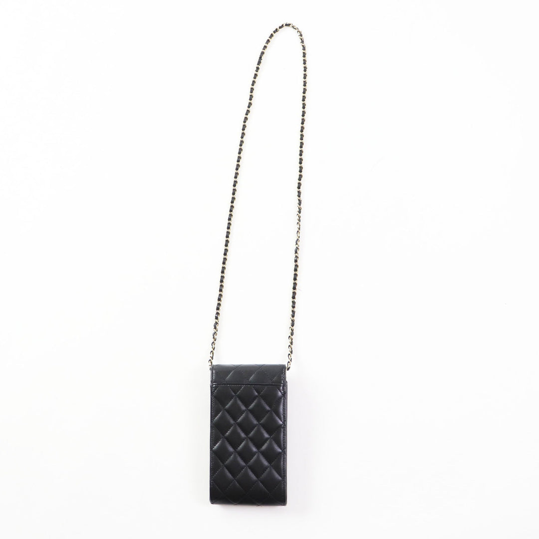CHANEL Shoulder Bag AP2164 Main: Lamb leather black Matrasse Women Used Authentic