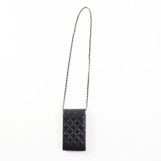 CHANEL Shoulder Bag AP2164 Main: Lamb leather black Matrasse Women Used Authentic