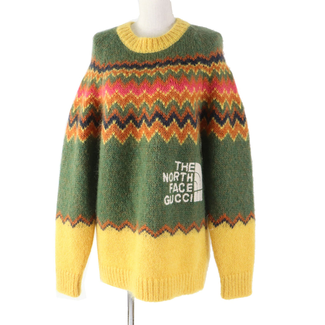 GUCCI knit 671690 Main: 67% mohair, Main: 28% nylon, Main: 5% wool, Part: 50% acrylic, Part: 50% wool Multi Women M (170/92Y) Used Authentic