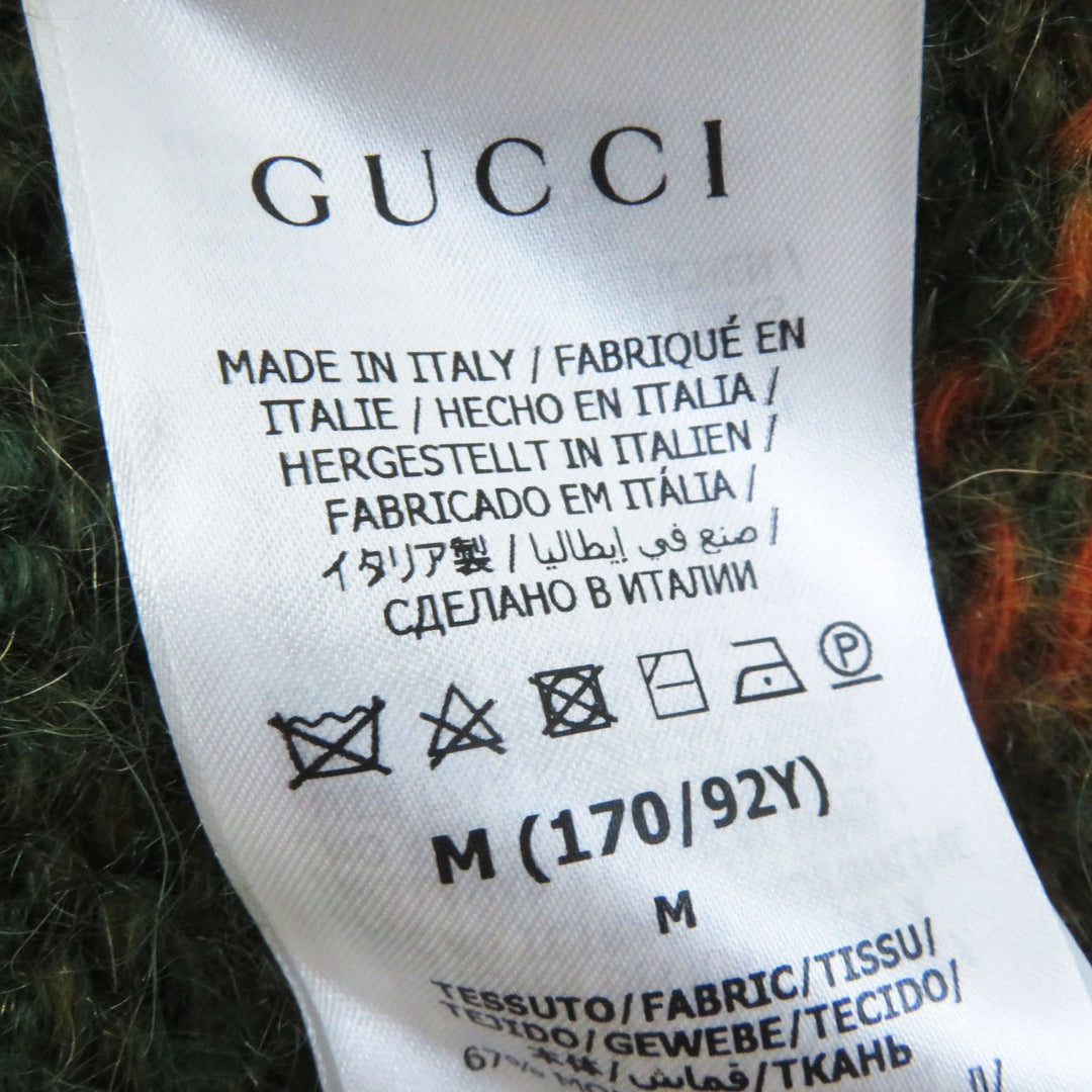 GUCCI knit 671690 Main: 67% mohair, Main: 28% nylon, Main: 5% wool, Part: 50% acrylic, Part: 50% wool Multi Women M (170/92Y) Used Authentic