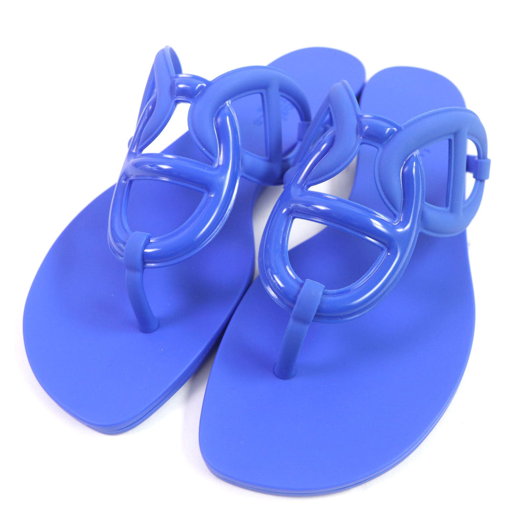 HERMES Sandals Main: Rubber blue Women 37 Used Authentic