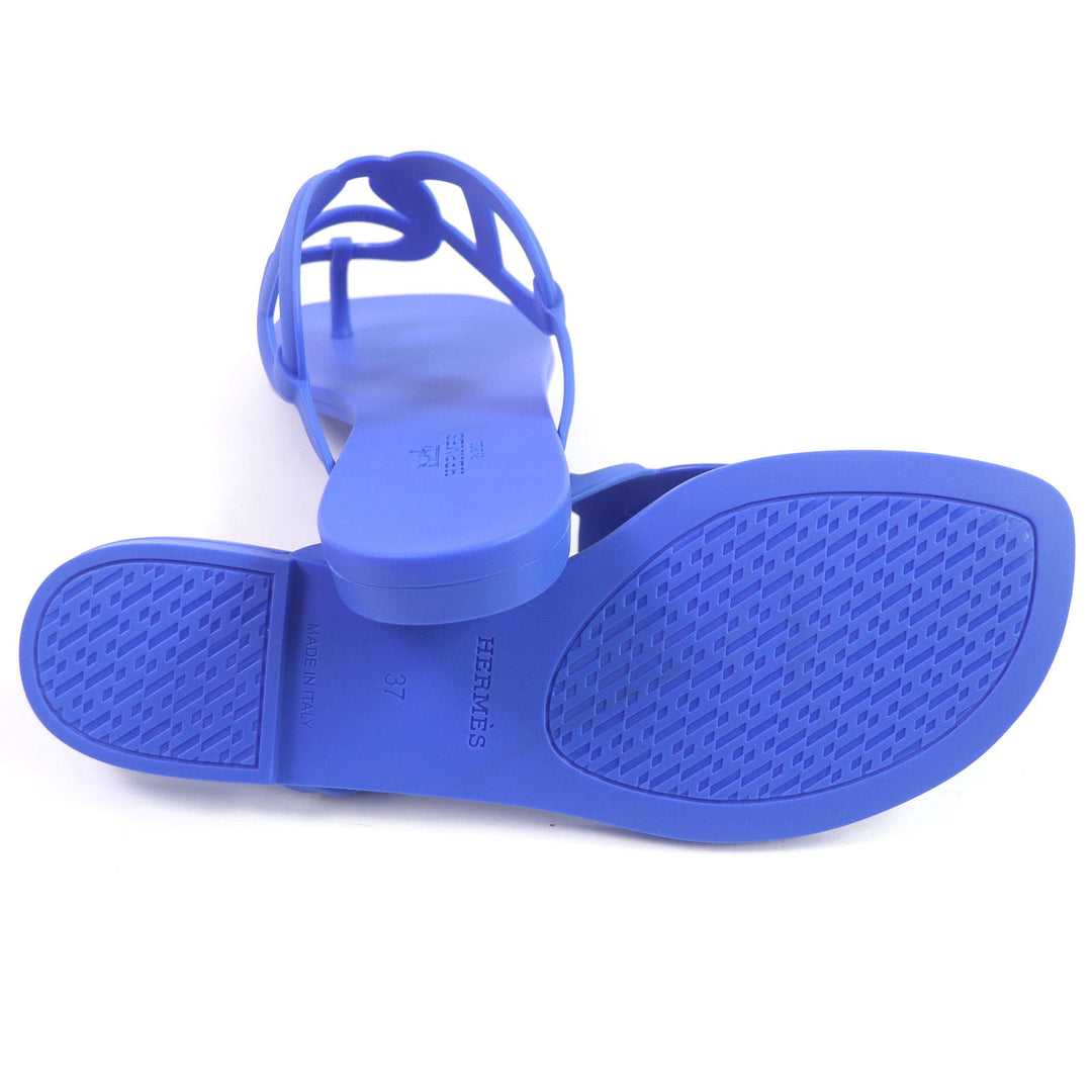 HERMES Sandals Main: Rubber blue Women 37 Used Authentic