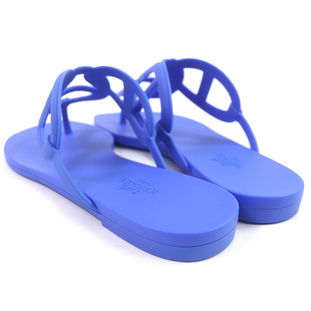 HERMES Sandals Main: Rubber blue Women 37 Used Authentic