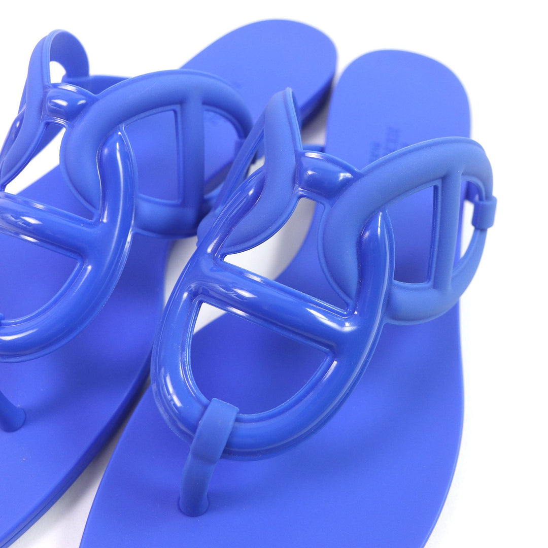 HERMES Sandals Main: Rubber blue Women 37 Used Authentic