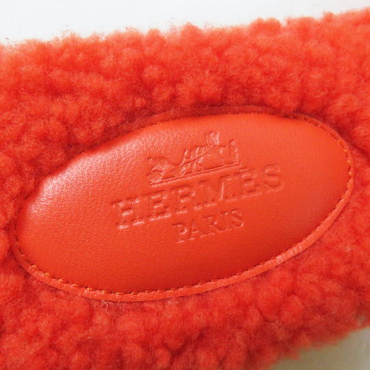 HERMES Sandals H212178Z Ramfer Orange Oran Women 36 1/2 Used Authentic