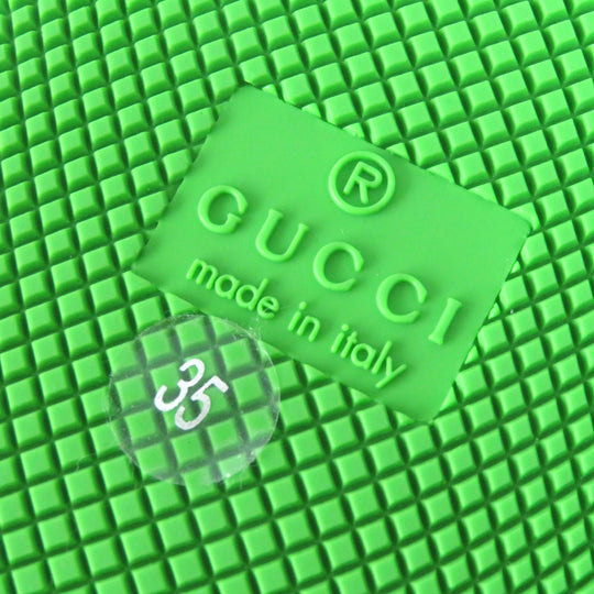 GUCCI Low cut sneakers 700290 PVC, Leather White green Women 35 Used Authentic