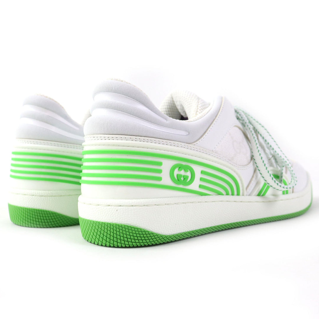 GUCCI Low cut sneakers 700290 PVC, Leather White green Women 35 Used Authentic